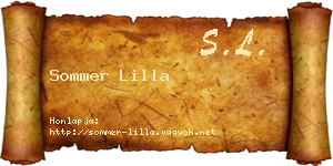 Sommer Lilla névjegykártya
